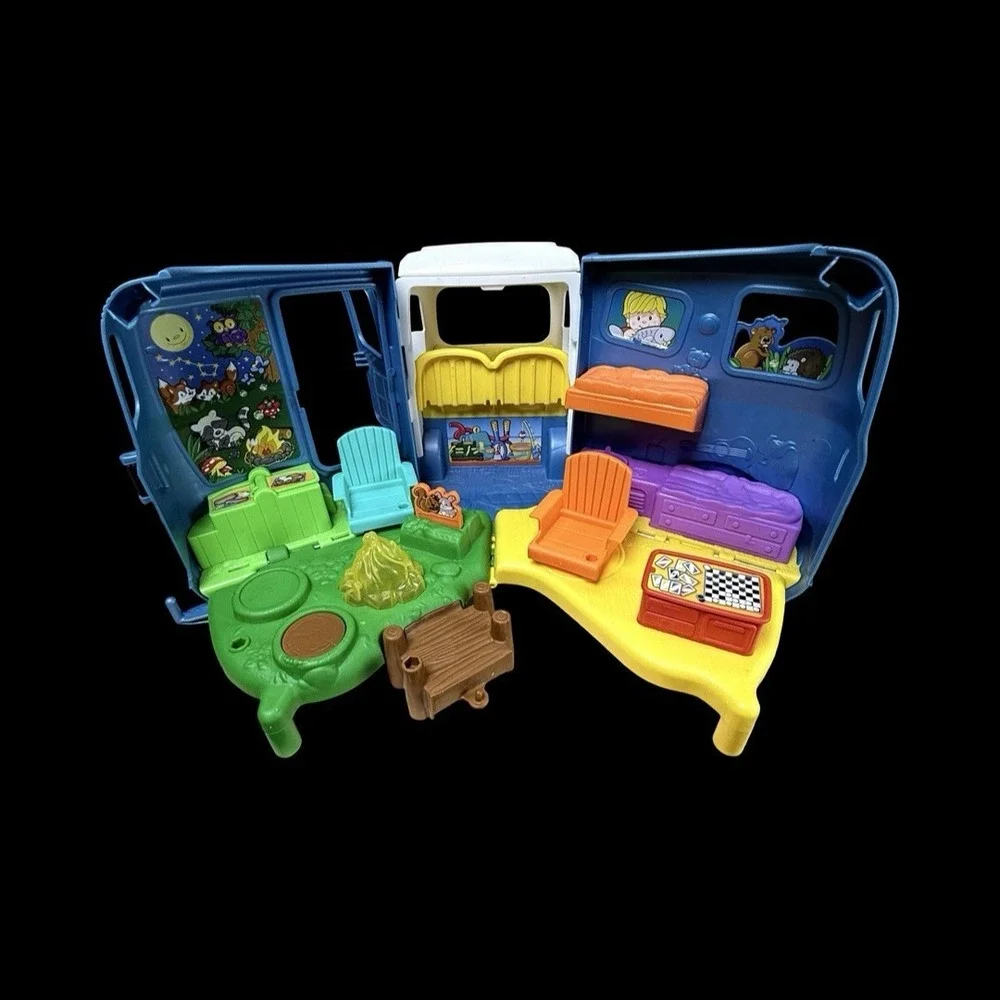 Fisher Price Little People Camping Camper Van RV Works INCOMPLETE‎